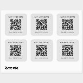 Auf Bestellung Menü QR Code Café Café Kaffee suche Quadratischer Aufkleber (Blatt)
