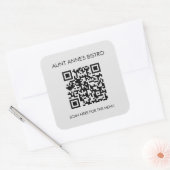 Auf Bestellung Menü QR Code Café Café Kaffee suche Quadratischer Aufkleber (Umschlag)