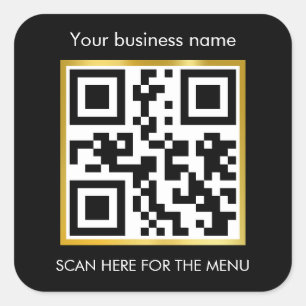 Auf Bestellung Menü QR Code Café Café Kaffee suche Quadratischer Aufkleber