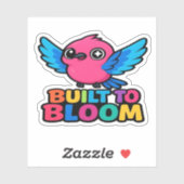 Auf Bloom Hummingbird-Aufkleber gebaut Aufkleber (Blatt)