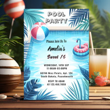 Auf Boy Fun Teen Erwachsene Pool Party Sweet 16 Ge