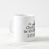 Auf Christus der Felsen, den ICH STEHE Kaffeetasse (Vorderseite Links)