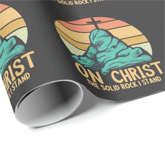 Auf Christus der solide Felsen stehe ich Geschenkpapier (Rolleneckpunkt)