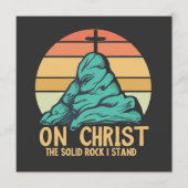 Auf Christus der solide Felsen stehe ich Hinweiskarte (Vorderseite)