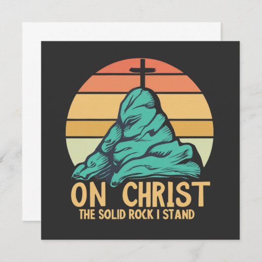 Auf Christus der solide Felsen stehe ich Hinweiskarte (Vorne/Hinten)