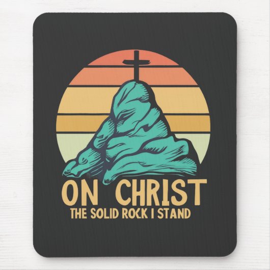 Auf Christus der solide Felsen stehe ich Mousepad (Vorne)
