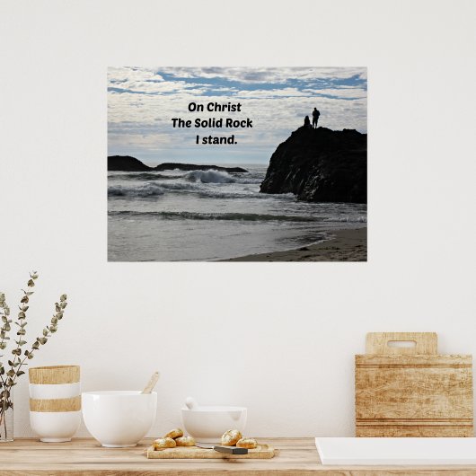 Auf Christus der solide Felsen stehe ich! Poster (Küche)