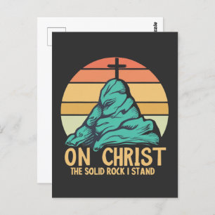 Auf Christus der solide Felsen stehe ich Postkarte