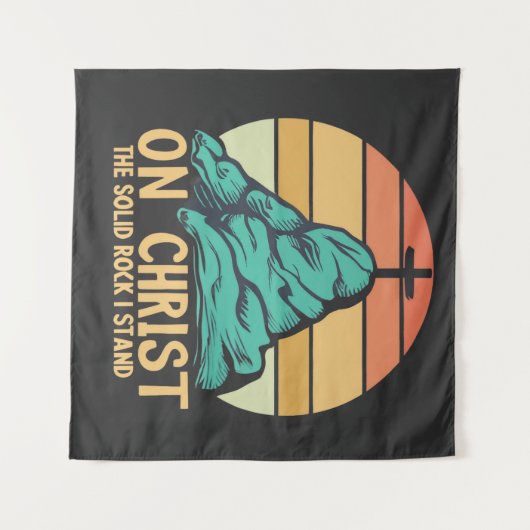 Auf Christus der solide Felsen stehe ich Wandteppich (Vorderseite (Horizontal))