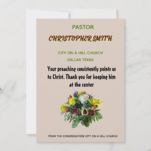 Auf Christus zentrierte Geistlichen-Würdigungskart Einladung