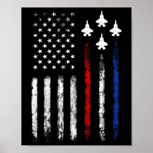 (auf Ck) Patriotische Shirts USA-Flagge Kampfflugz Poster