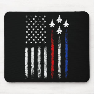 (auf Ck) Patriotische Shirts USA-Flagge Kampfjet 4 Mousepad