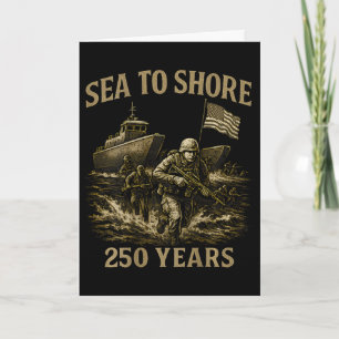Auf Ck Sea To Shore 250 Jahre U.S. Amphibische Mil Karte