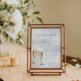 Auf Cloud 9 Baby Dusche Momosa Bar Schild Poster