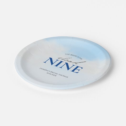 Auf Cloud 9 Brautparty Dreamy Pastel Sky P Pappteller (Schrägansicht)