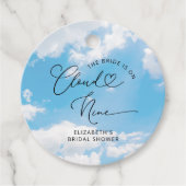 Auf Cloud 9 Brautparty Gefälligkeitstags Geschenkanhänger (Vorderseite)