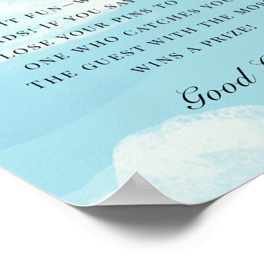 Auf Cloud 9 Brautparty Sage kein Bride Game Poster (Ecke)