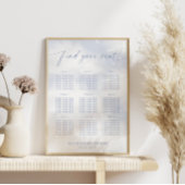 Auf Cloud 9 dusty Blue Seating Chart Poster