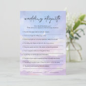 Auf Cloud 9 Etiquette 911 Brautparty Game Card Einladung (Stehend Vorderseite)