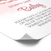 Auf Cloud 9 niedlich Pink Girl sagen nicht Babyspi Poster (Ecke)