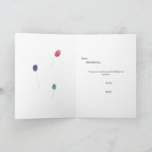 Auf Cloud 9 Niedliche sonnige Balloons Einfache Ge Karte (Innenseite)