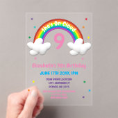 Auf Cloud 9! Rainbow Birthday Acryleinladungen (Insitu (Handheld))