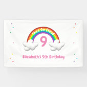 Auf Cloud 9! Rainbow Birthday Banner (Horizontal)