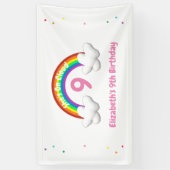 Auf Cloud 9! Rainbow Birthday Banner (Vertikal)