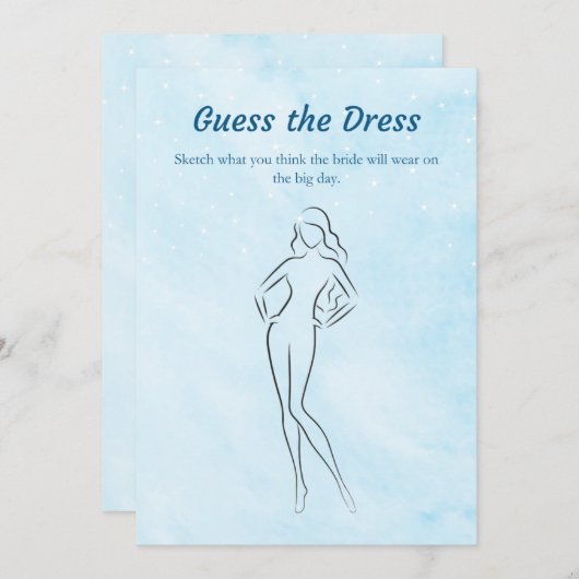 Auf Cloud 9 raten Sie die Dress Brautparty Game Ca Einladung (Vorne/Hinten)