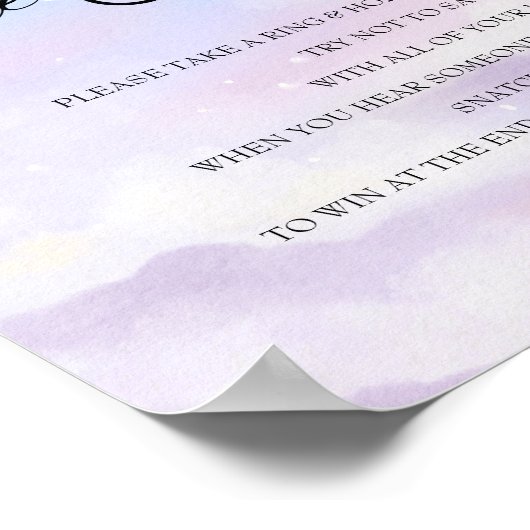 Auf Cloud 9 Ring Game Brautparty Sign Poster (Ecke)