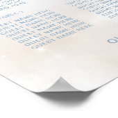 Auf Cloud 9 Staubblauer Sitzplan Poster (Ecke)