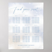 Auf Cloud 9 Staubblauer Sitzplan Poster (Vorne)