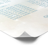 Auf Cloud 9 Vibranly Blue Seating Chart Poster (Ecke)