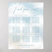 Auf Cloud 9 Vibranly Blue Seating Chart Poster (Vorne)