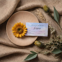 Auf Cloud 9 Wie viele Küss Brautparty Game Card Visitenkarte