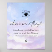 Auf Cloud 9, wo sie Brautparty Game Sign-Zeichen Poster (Vorne)