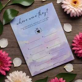 Auf Cloud 9 wo waren sie Brautparty-Spiel Flyer