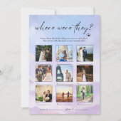 Auf Cloud 9 wo waren sie Foto-Spiel Einladung (Vorderseite)