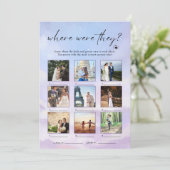 Auf Cloud 9 wo waren sie Foto-Spiel Einladung (Stehend Vorderseite)