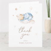 Auf Cloud Baby Dusche können wir Teddy Bear frühze Dankeskarte (Vorderseite)