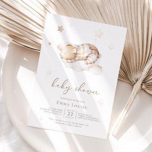 Auf Cloud Baby Dusche können wir Teddy Bear frühze Einladung