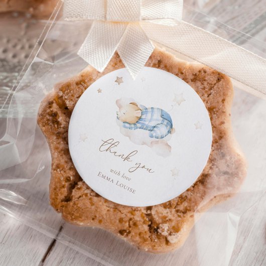 Auf Cloud Baby Dusche können wir Teddy Bear frühze Runder Aufkleber