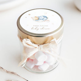 Auf Cloud Baby Dusche können wir Teddy Bear frühze Runder Aufkleber