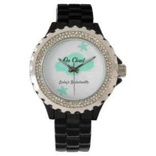 Auf Cloud neun pastellgrünen Wolken Stern Bachelor Armbanduhr