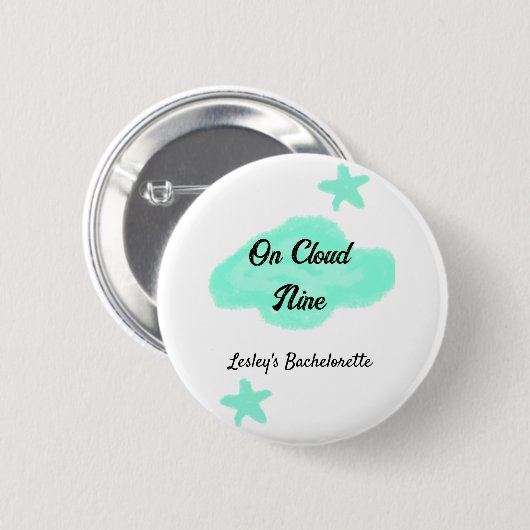 Auf Cloud neun pastellgrünen Wolken Stern Bachelor Button (Vorne & Hinten)