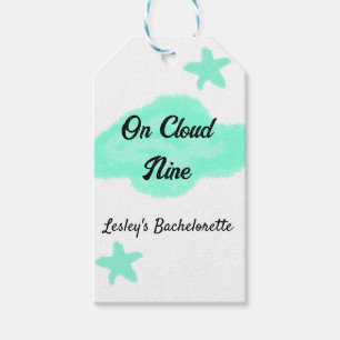 Auf Cloud neun pastellgrünen Wolken Stern Bachelor Geschenkanhänger