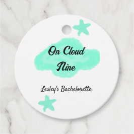 Auf Cloud neun pastellgrünen Wolken Stern Bachelor Geschenkanhänger