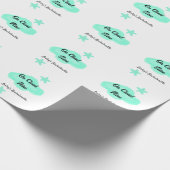Auf Cloud neun pastellgrünen Wolken Stern Bachelor Geschenkpapier (Ecke)