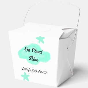 Auf Cloud neun pastellgrünen Wolken Stern Bachelor Geschenkschachtel