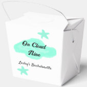 Auf Cloud neun pastellgrünen Wolken Stern Bachelor Geschenkschachtel (Rückseite)